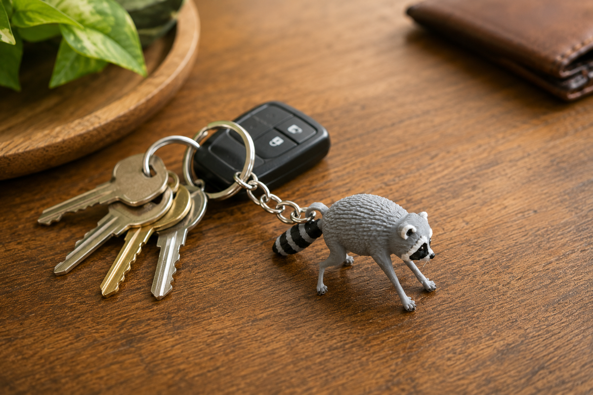 Kit n Kat Pal™ | Jimothy Raccoon Collectible – Viral Raccoon Keychain