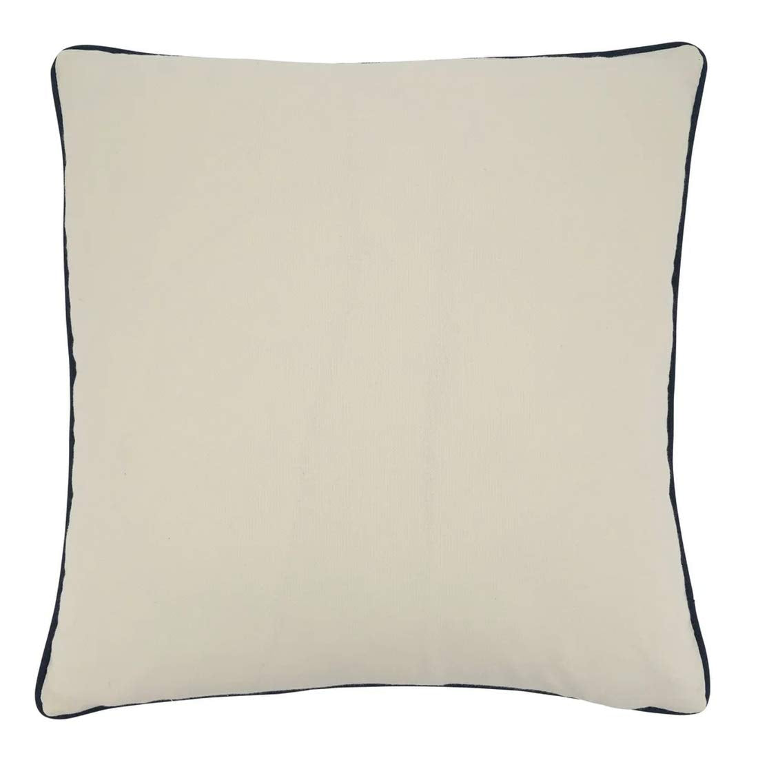 Fennco Styles Nautical Design Decorative Throw Pillow - Navy Blue Cotton Coastal Pillow for Home, Couch, Living Room, Bedroom, Beach House Décor