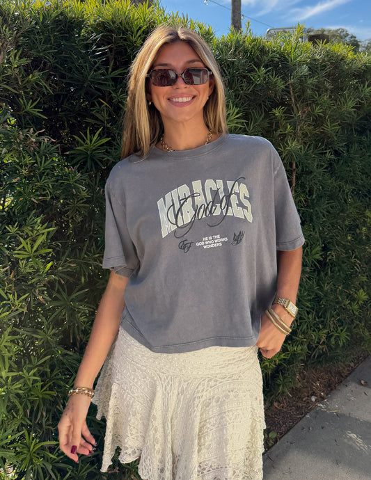 God of Miracles Cropped Women's Tee