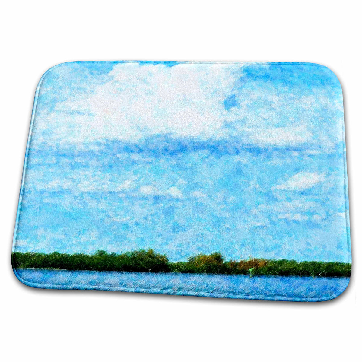 3dRose Florene Water Landscape - Fall Beach Color - Dish Drying Mats (ddm-33269)