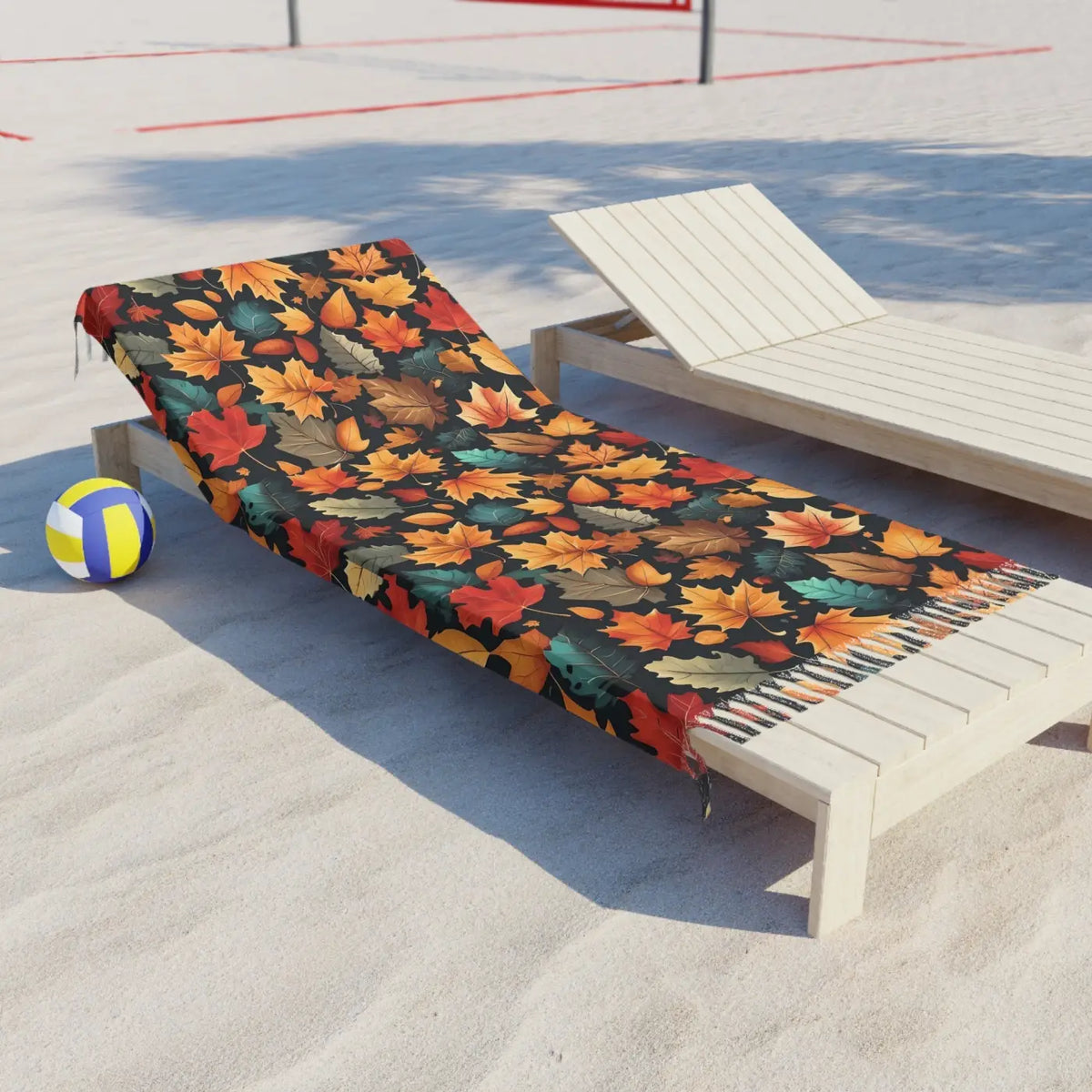 DipaliZ Boho Beach Cloth Colorful Fall Foliage Polyester