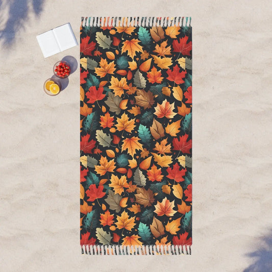 DipaliZ Boho Beach Cloth Colorful Fall Foliage Polyester