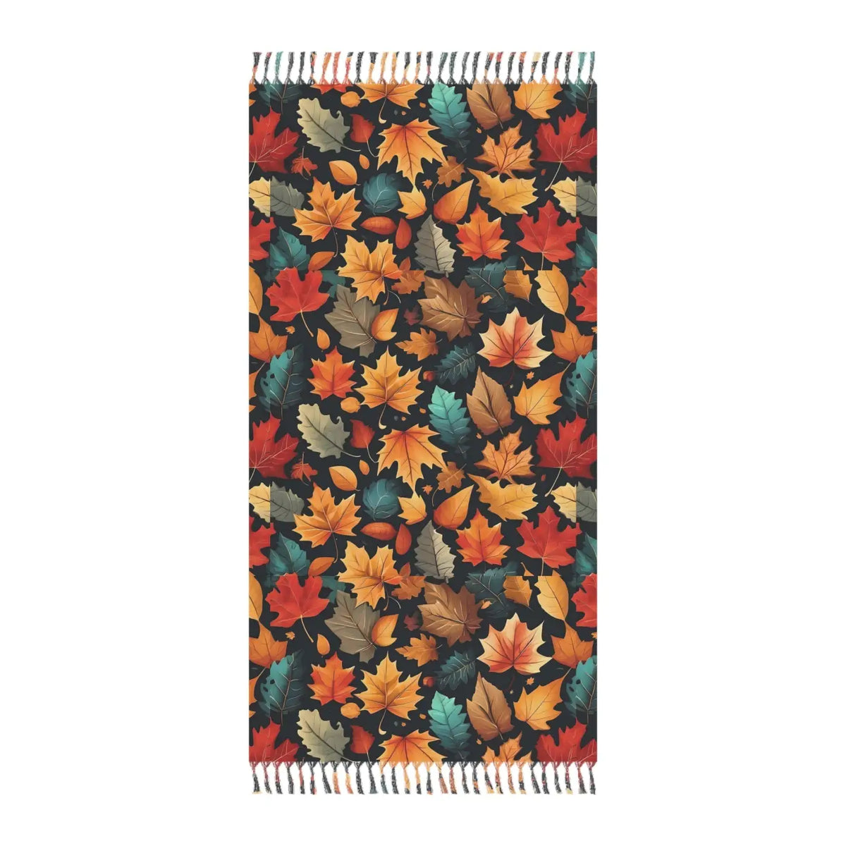 DipaliZ Boho Beach Cloth Colorful Fall Foliage Polyester