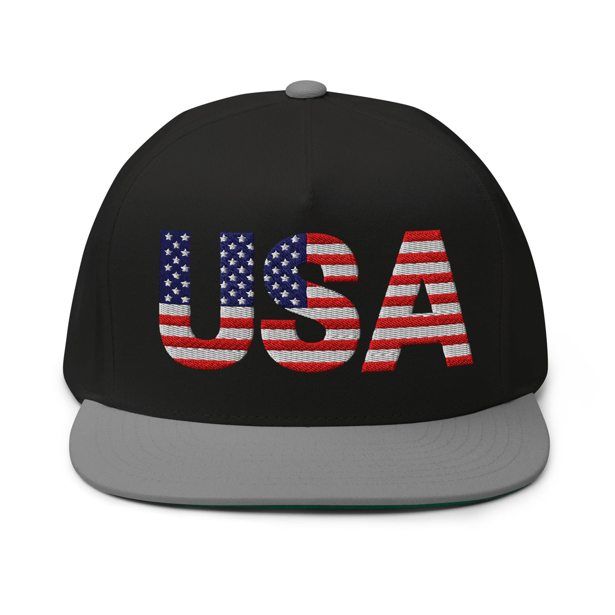 USA - Flat Bill Cap - 1 sided embroidery