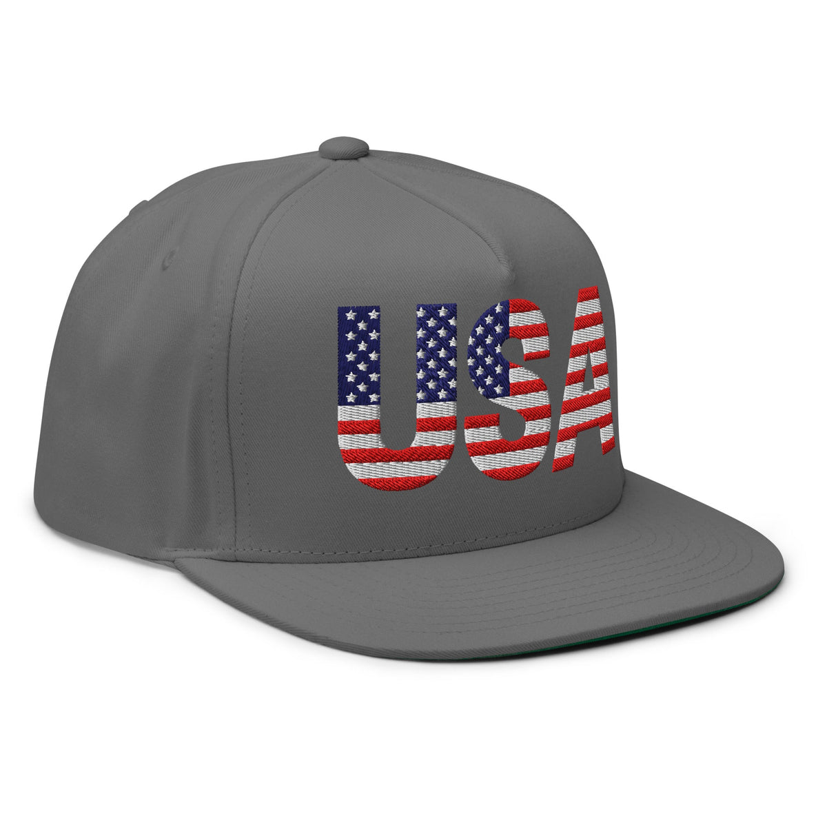 USA - Flat Bill Cap - 1 sided embroidery