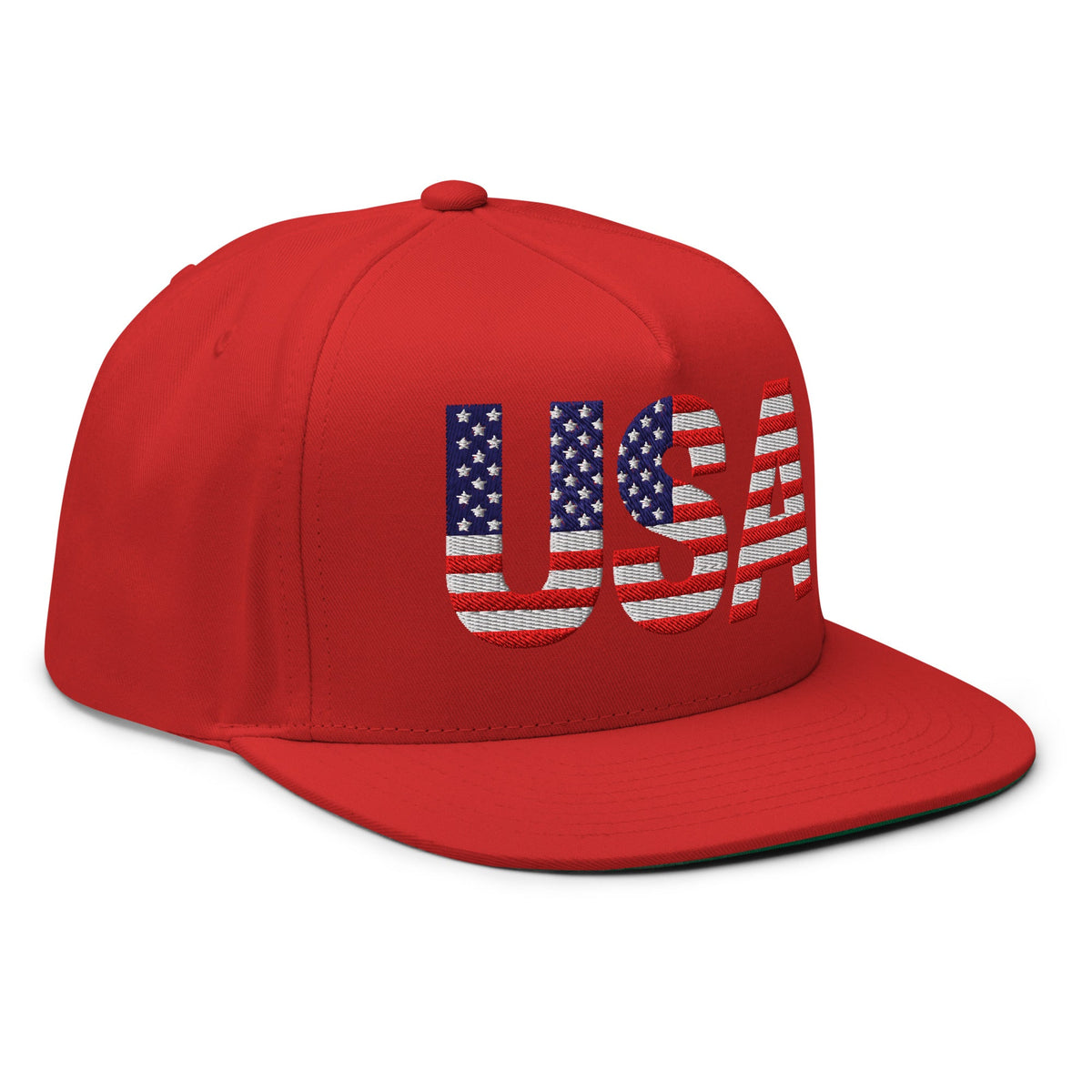 USA - Flat Bill Cap - 1 sided embroidery