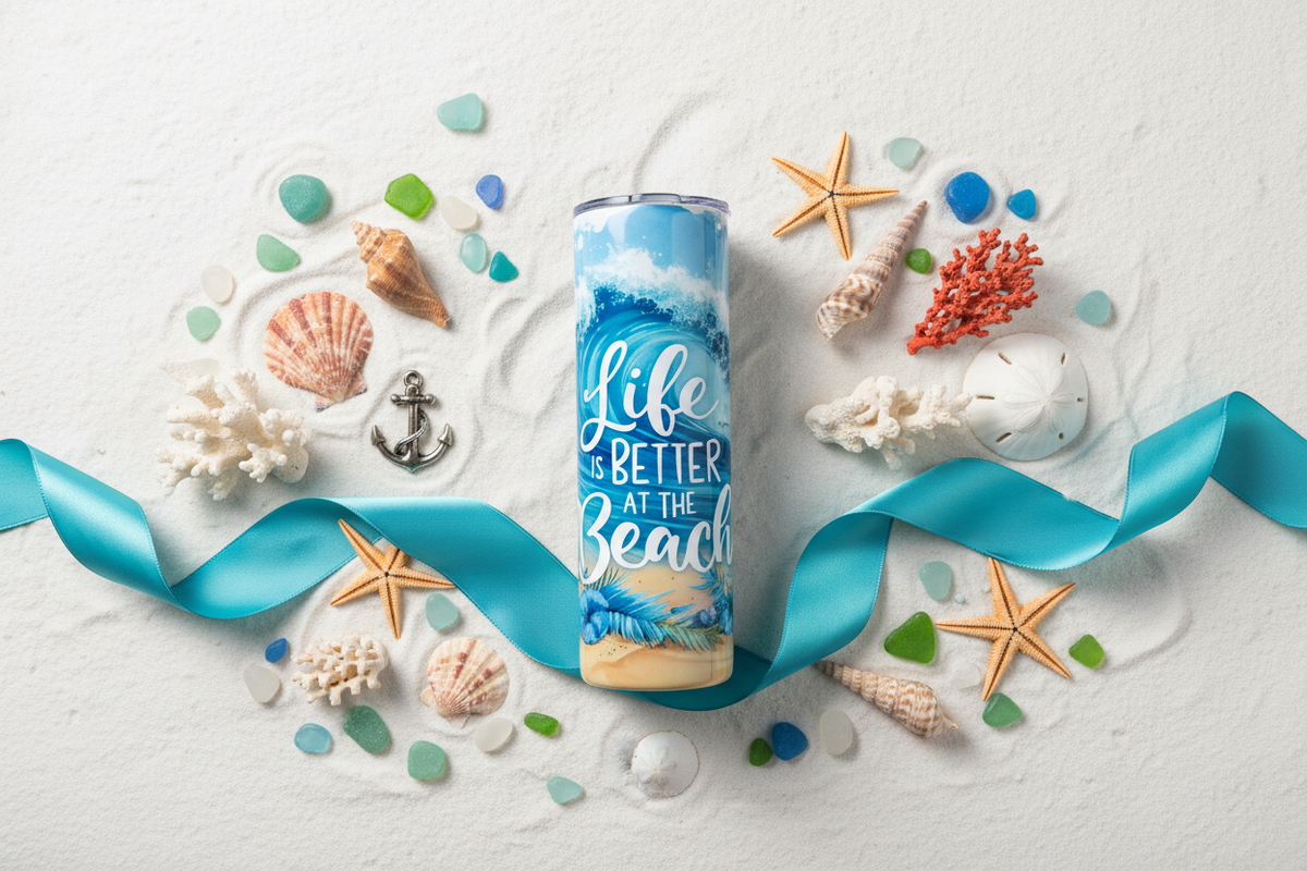 Life is better at the beach 20oz Tumbler