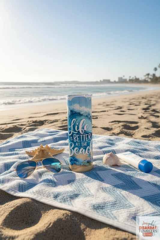 Life is better at the beach 20oz Tumbler