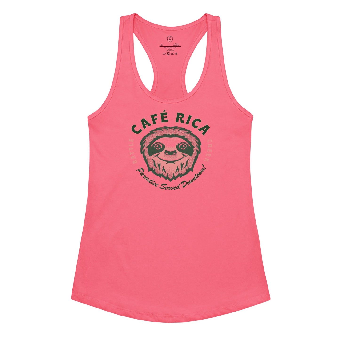 Sleepy Sloth Women’s fitted racerback tank top