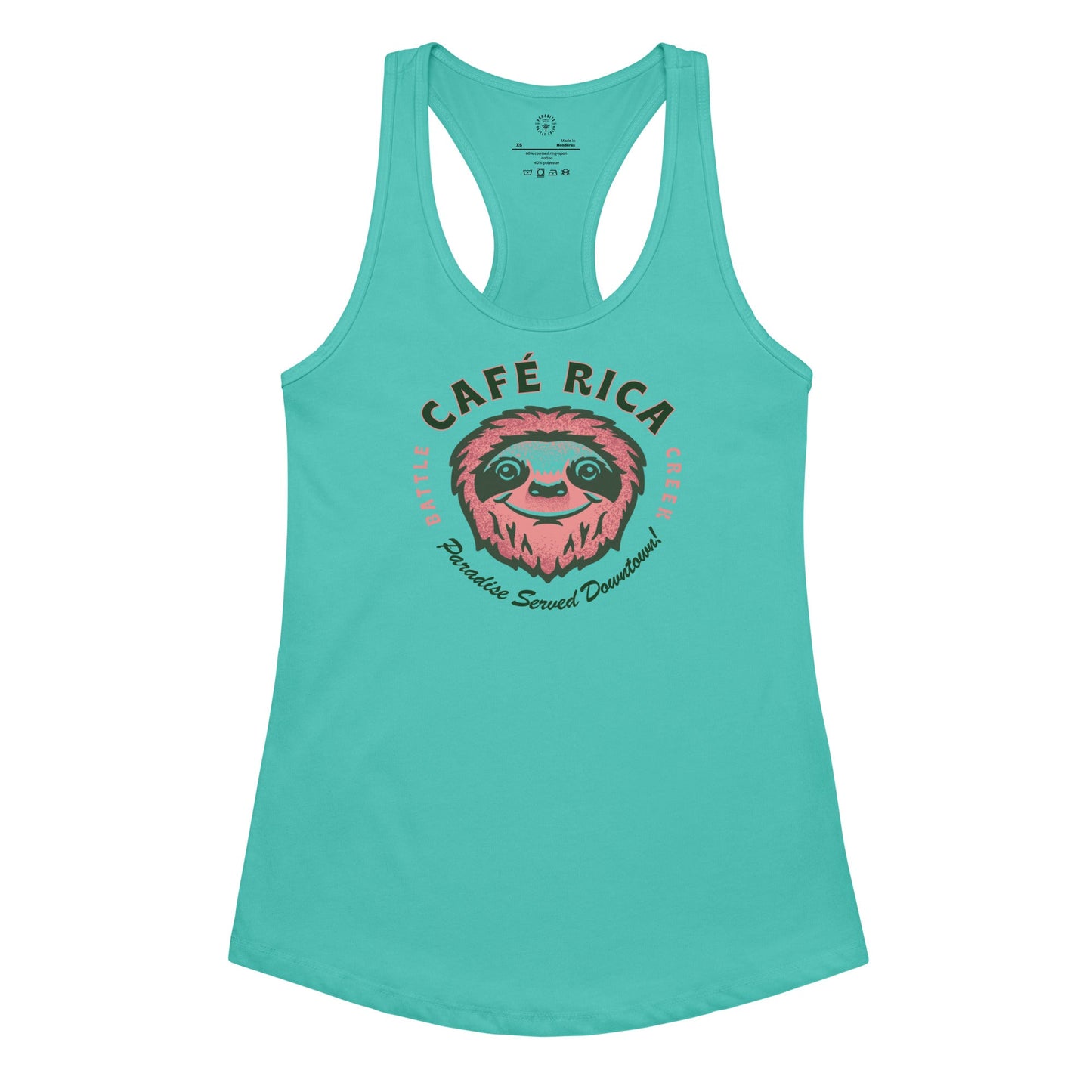 Sleepy Sloth Women’s fitted racerback tank top